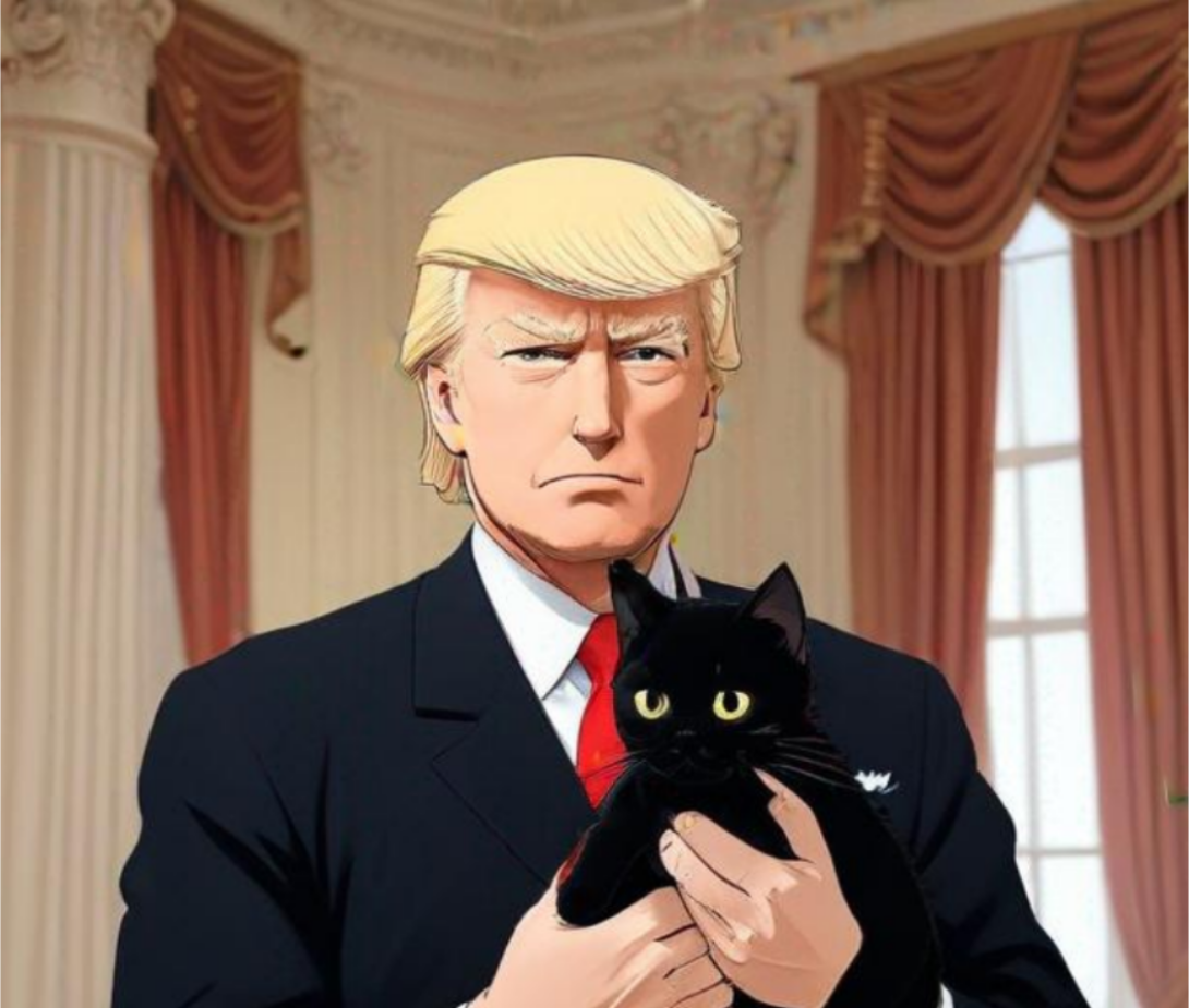 President Donald Trump Loves Cats Blank Meme Template