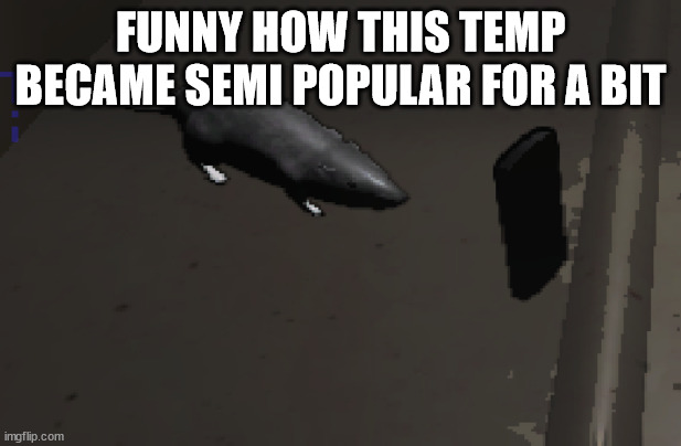 lethal company rat | FUNNY HOW THIS TEMP BECAME SEMI POPULAR FOR A BIT | image tagged in lethal company rat | made w/ Imgflip meme maker