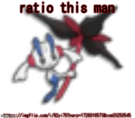 144p floette | ratio this man; https://imgflip.com/i/92yi70?nerp=1726016573#com33250545 | image tagged in 144p floette | made w/ Imgflip meme maker