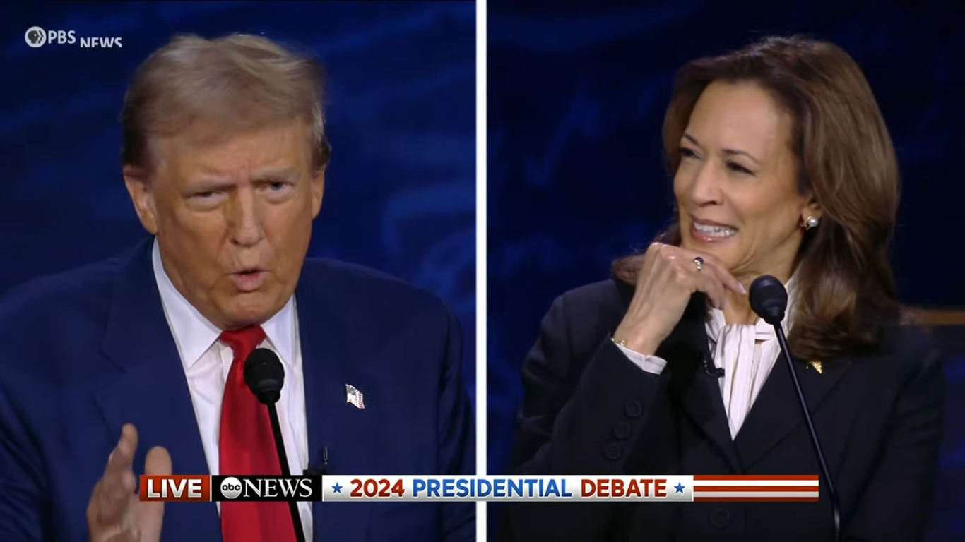 High Quality Trump Harris Debate Blank Meme Template