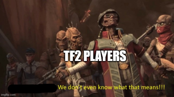 We are pirates! We don't even know what that means! | TF2 PLAYERS | image tagged in we are pirates we don't even know what that means | made w/ Imgflip meme maker