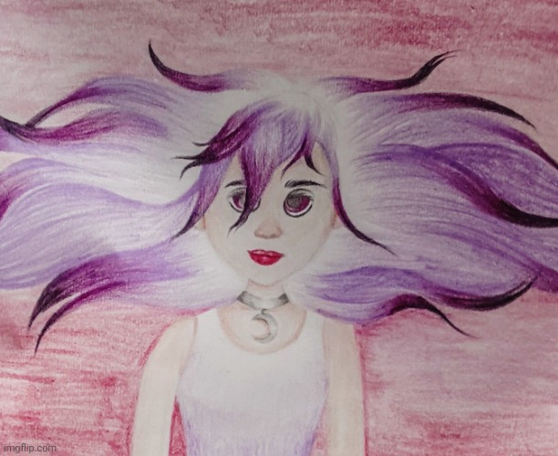 Purple magical girl drawing | image tagged in drawing,art,anime,purple,magical,magic | made w/ Imgflip meme maker