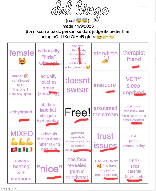 del bingo (real) | image tagged in del bingo real | made w/ Imgflip meme maker