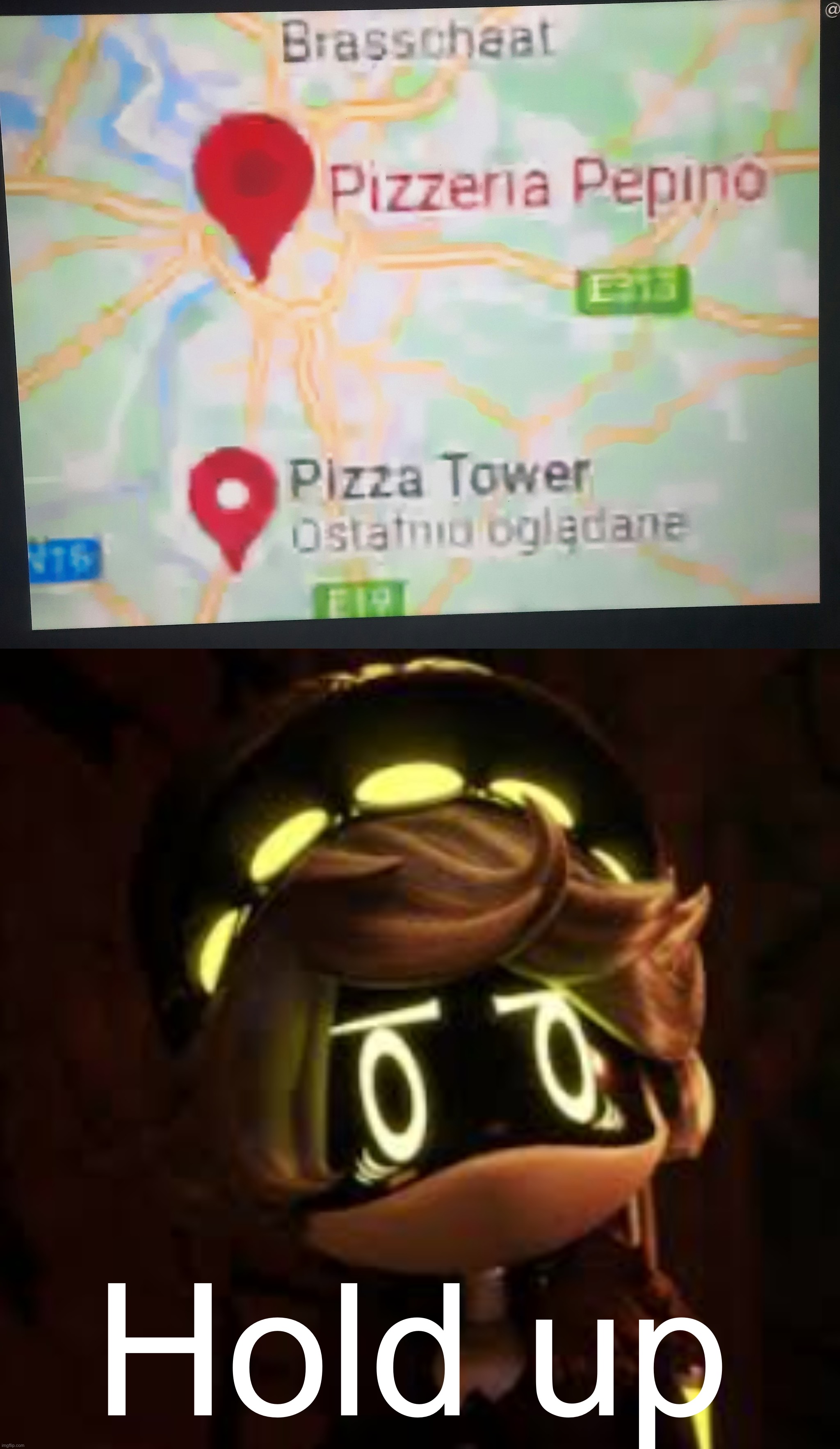 WHAT THE HELL IS THIS | Hold up | image tagged in murder drones n concerned,pizza tower,hold up | made w/ Imgflip meme maker