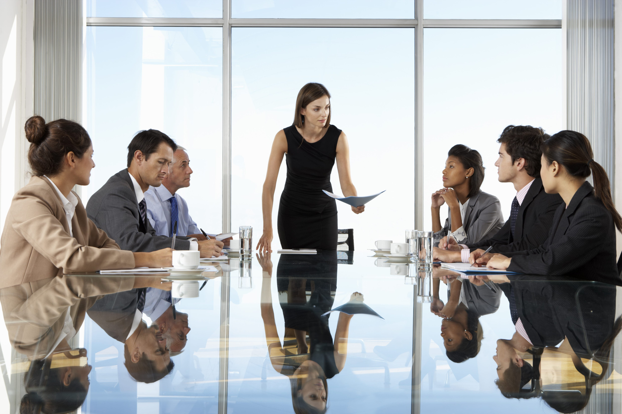 Boardroom meeting Blank Meme Template