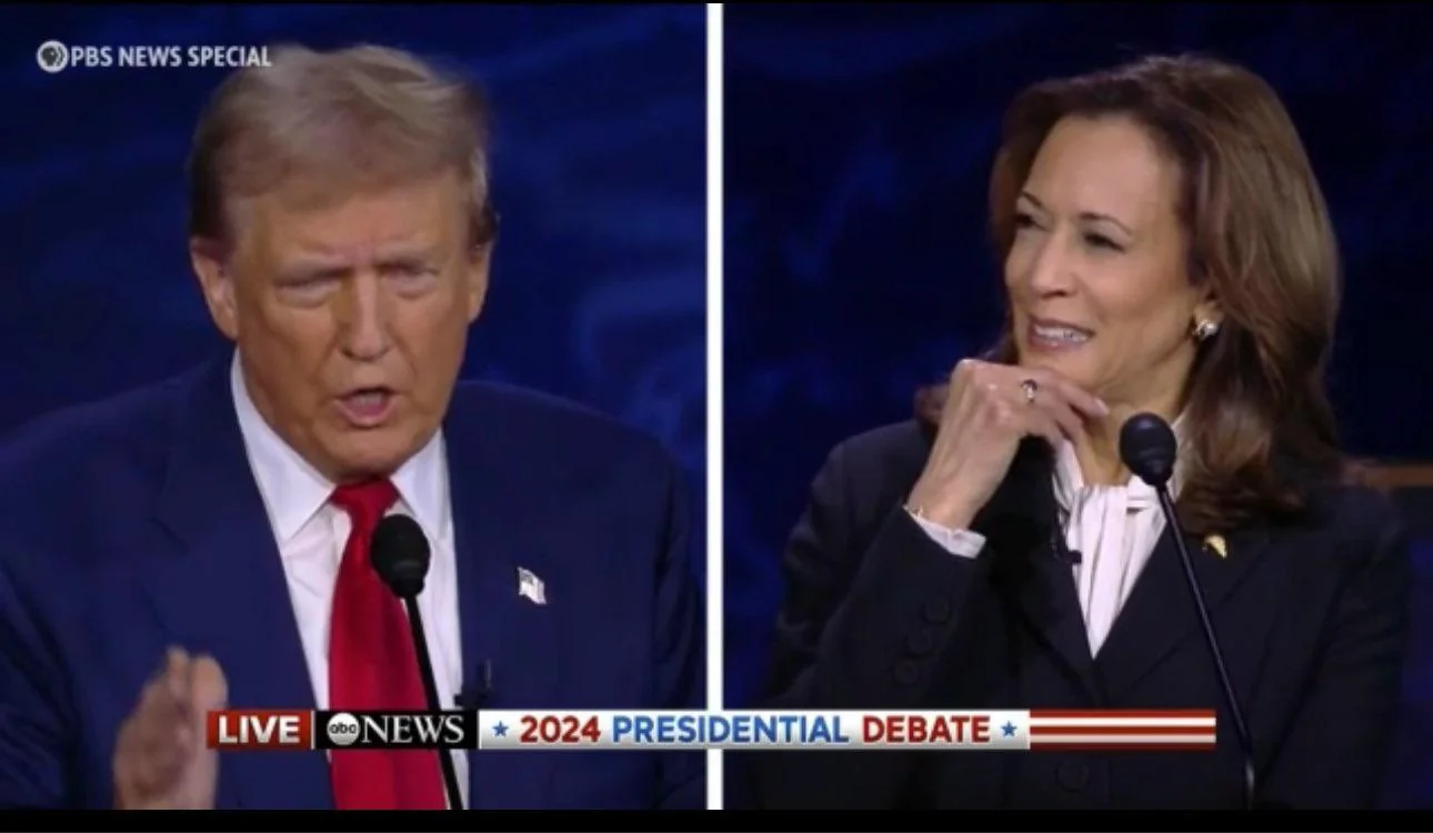 High Quality Harris Trump debate Blank Meme Template