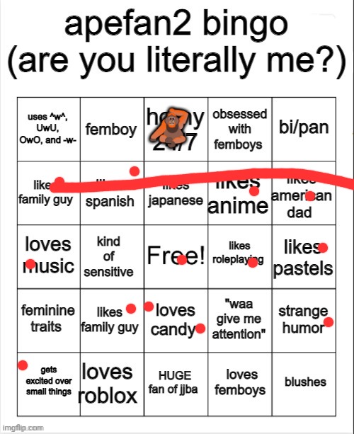 apefan2 bingo | 🦧 | image tagged in apefan2 bingo | made w/ Imgflip meme maker