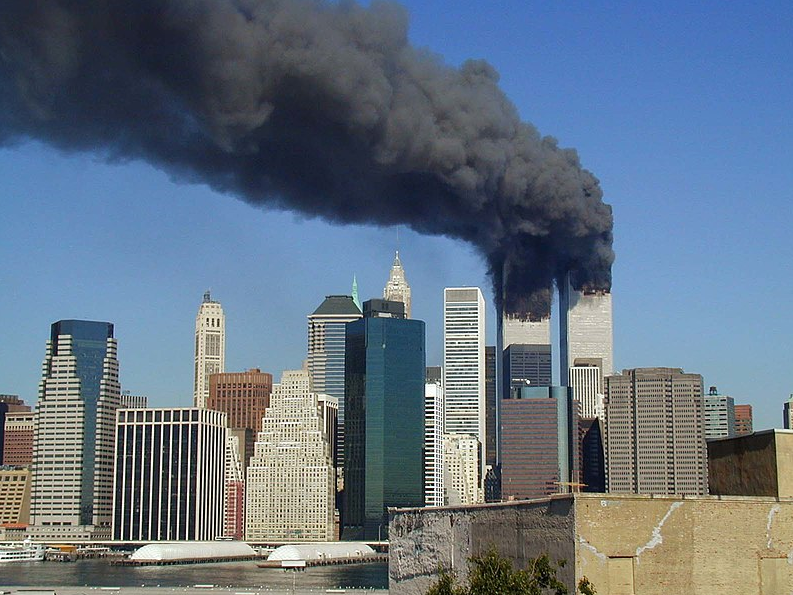 Twin Towers on Fire Blank Meme Template