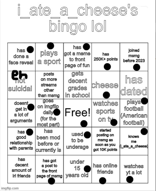 revive this | image tagged in i_ate_a_cheese's msmg bingo | made w/ Imgflip meme maker