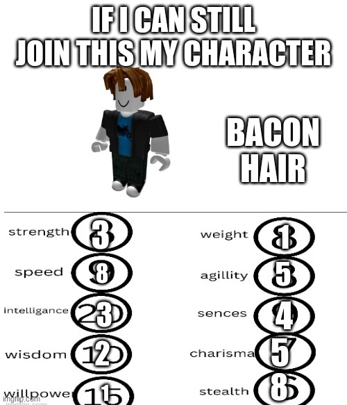 my character is bad | IF I CAN STILL JOIN THIS MY CHARACTER; BACON HAIR; 3; 1; 5; 8; 4; 3; 5; 2; 8; 1 | image tagged in boardgame,real,tag | made w/ Imgflip meme maker