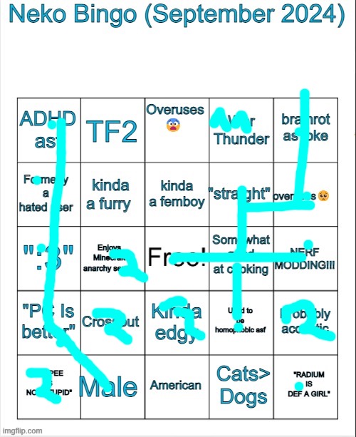 OwU | image tagged in neko bingo | made w/ Imgflip meme maker