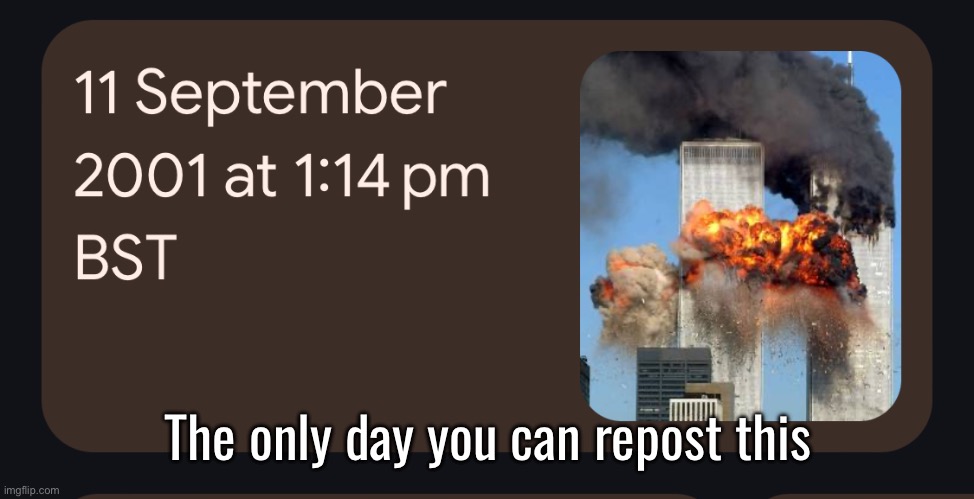 The only day you can repost this | made w/ Imgflip meme maker