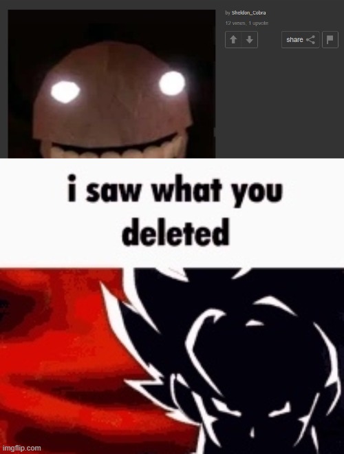 image tagged in i saw what you deleted | made w/ Imgflip meme maker