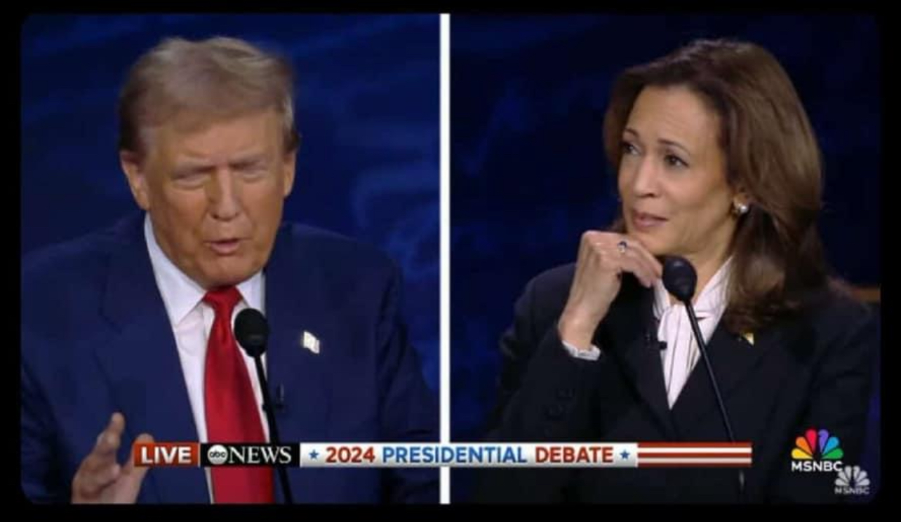 High Quality Harris Trump debate Blank Meme Template