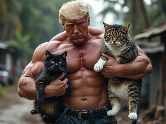 Trump Rambo Cat Blank Meme Template