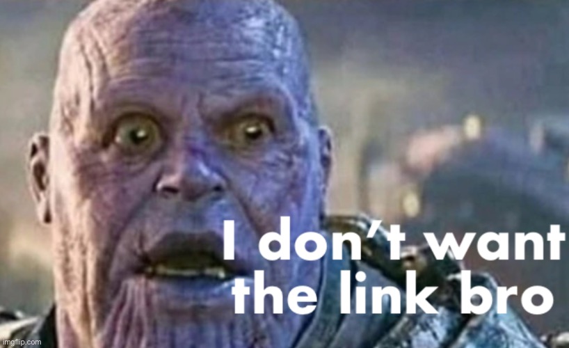 I don’t want the link bro | image tagged in i don t want the link bro | made w/ Imgflip meme maker