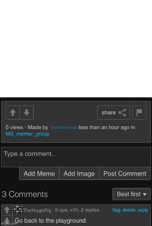 This isn't an actual post she made. It's a template made by Russian_Tsarist_8 | SkibidiOhioGyat | image tagged in go back to the playground blank | made w/ Imgflip meme maker
