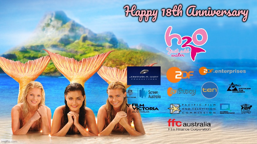 Happy 18th Anniversary H2O: Just Add Water | Happy 18th Anniversary | image tagged in mermaid,girl,girls,nickelodeon,pretty girl,australia | made w/ Imgflip meme maker