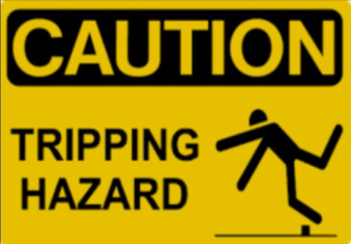 Tripping Hazard Sign Blank Meme Template