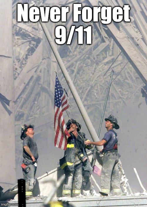 9/11 Firefighter Flag | Never Forget
9/11 | image tagged in 9/11 firefighter flag | made w/ Imgflip meme maker