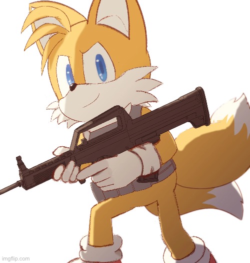 Tails with a gun is dangerous and adorable (art by wsyzxzz) | image tagged in tails the fox | made w/ Imgflip meme maker