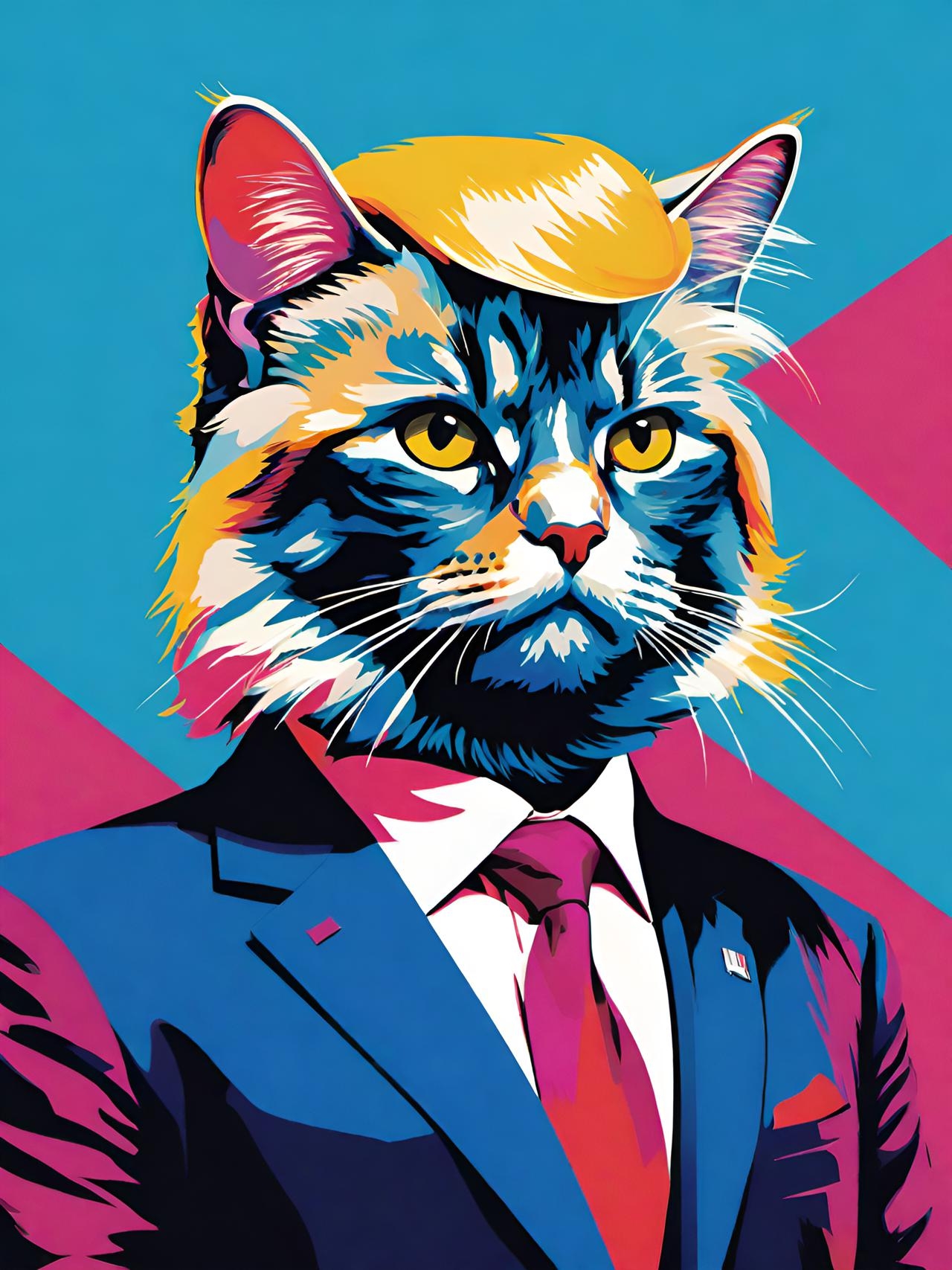 High Quality Donald Cat Blank Meme Template