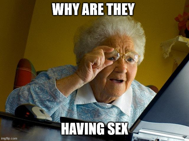 Grandma Finds The Internet Meme | WHY ARE THEY; HAVING SEX | image tagged in memes,grandma finds the internet | made w/ Imgflip meme maker