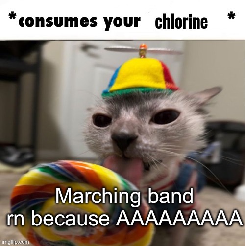 The Faceless Consumes Your Chlorine | Marching band rn because AAAAAAAAA | image tagged in the faceless consumes your chlorine | made w/ Imgflip meme maker