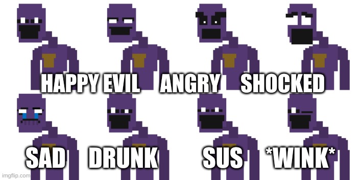 Dave | HAPPY EVIL     ANGRY     SHOCKED; SAD     DRUNK          SUS     *WINK* | image tagged in dave miller emotions | made w/ Imgflip meme maker