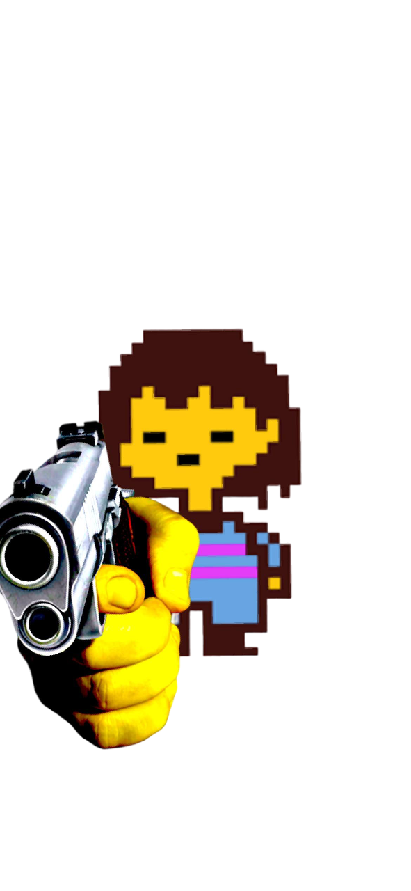 Frisk gun Blank Meme Template