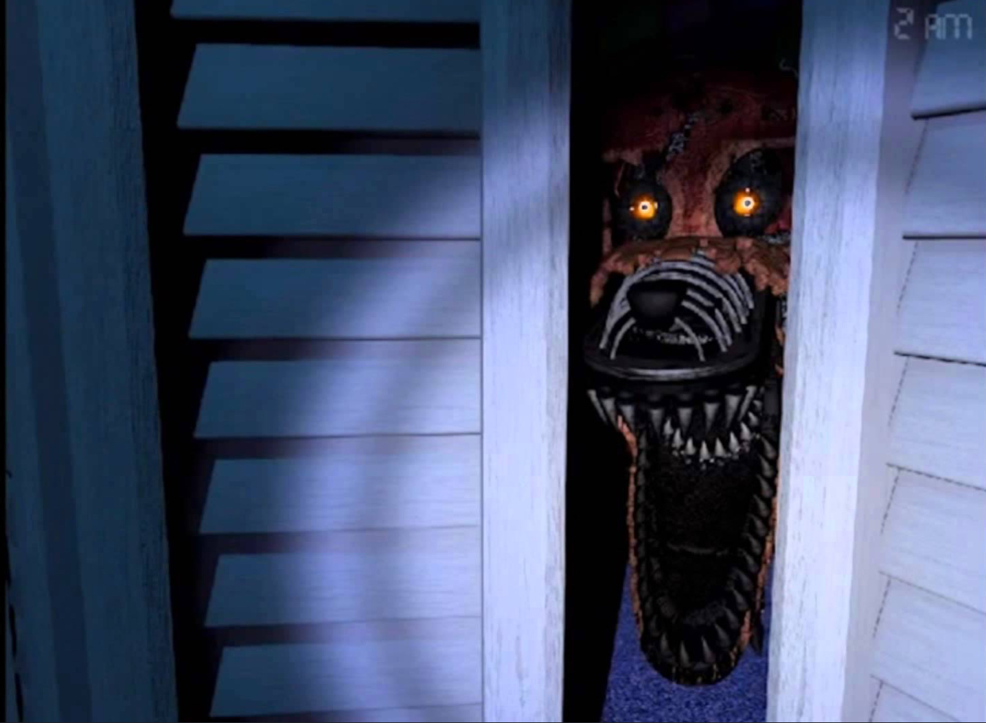 Nightmare foxy shocked Blank Meme Template