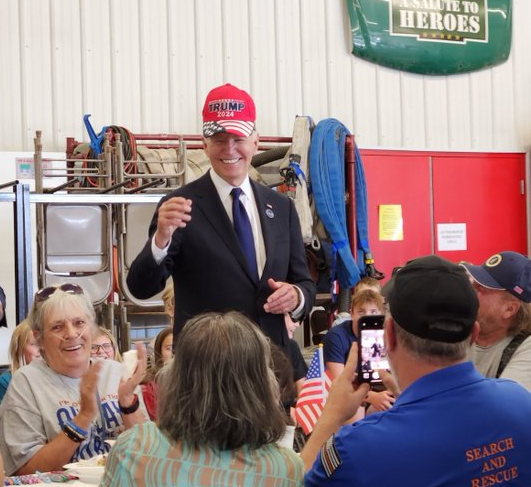 High Quality Joe Biden Wearing Trump Hat Blank Meme Template