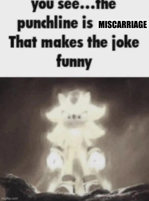 You see the punchline is that makes the joke funny shadow | MISCARRIAGE | image tagged in you see the punchline is that makes the joke funny shadow | made w/ Imgflip meme maker