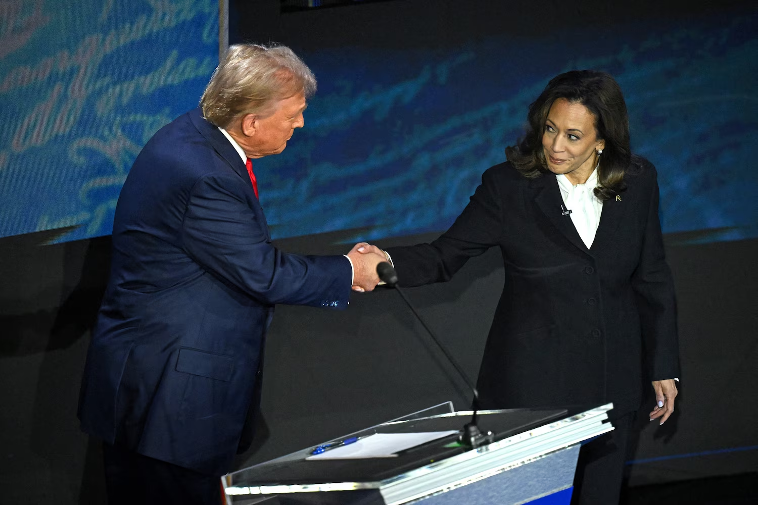 Harris Trump Handshake Blank Meme Template