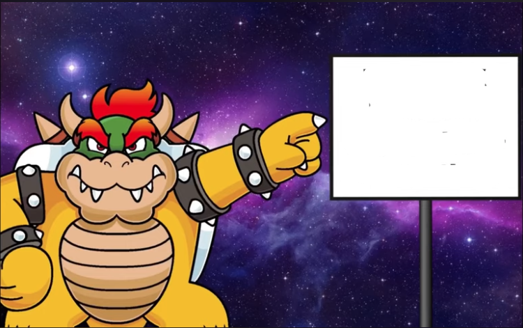 Super Origami Kingdom Bowser Blank Meme Template