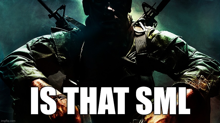 Black ops guy | IS THAT SML | image tagged in black ops guy | made w/ Imgflip meme maker