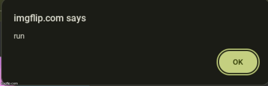 accidentally clicked the special button that makes this alert appear | made w/ Imgflip meme maker
