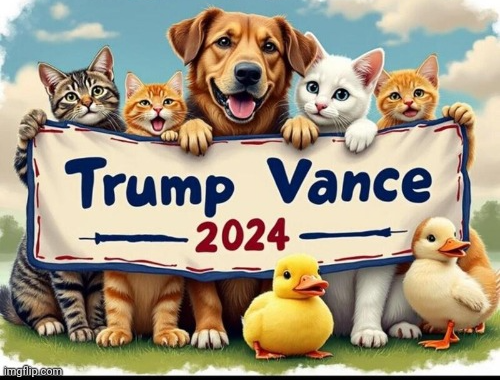 Trump supporting pets Blank Meme Template