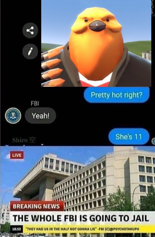 The whole FBI is going to jail | image tagged in the whole fbi is going to jail | made w/ Imgflip meme maker