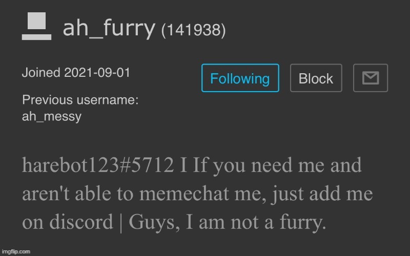 Found a screenshot of my old profile (fuck you bda) | made w/ Imgflip meme maker