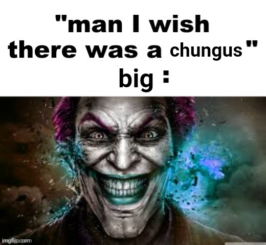 man I wish there was a | chungus; big | image tagged in man i wish there was a | made w/ Imgflip meme maker