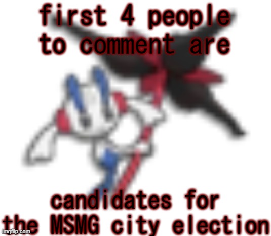 144p floette | first 4 people to comment are; candidates for the MSMG city election | image tagged in 144p floette | made w/ Imgflip meme maker