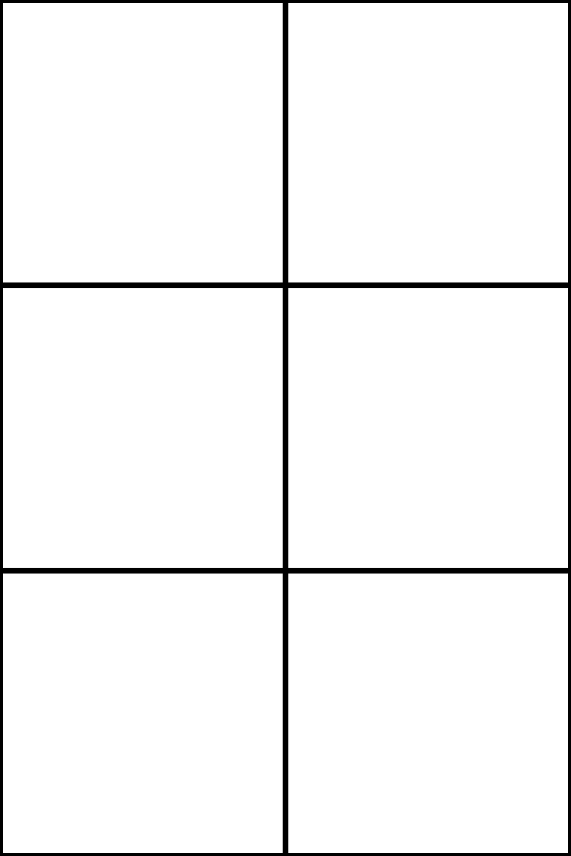 High Quality Six-Panel Comic Blank Meme Template