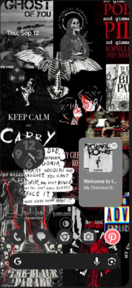 My w home screen | image tagged in mcr | made w/ Imgflip meme maker