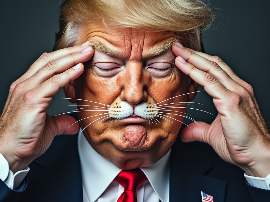 Trump cat Blank Meme Template