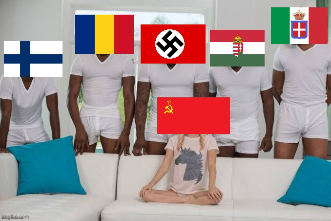 Soviet worries | image tagged in one girl five guys | made w/ Imgflip meme maker