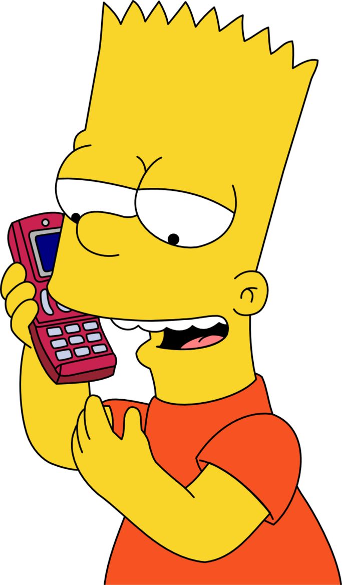 High Quality Bart prank call Blank Meme Template