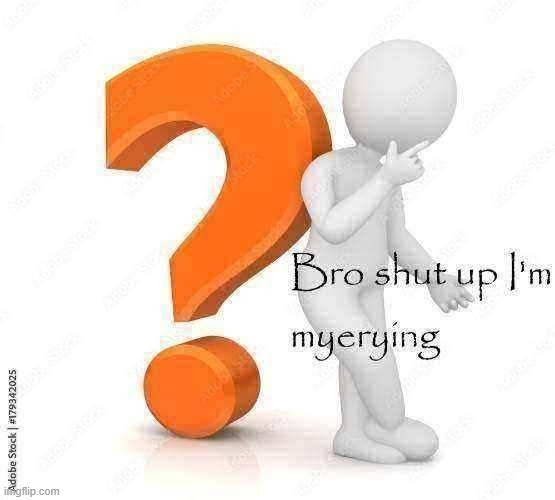 Bro shut up I'm myerying | image tagged in bro shut up i'm myerying,bro,shut,your,ass,up | made w/ Imgflip meme maker