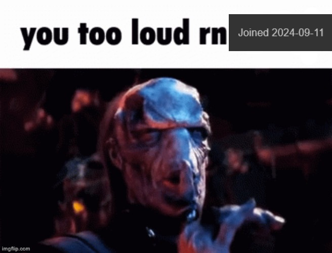 You too loud rn | image tagged in you too loud rn | made w/ Imgflip meme maker