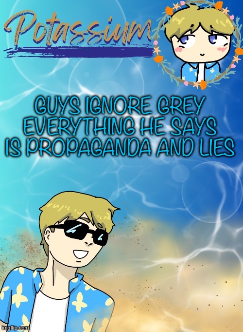 I’M NOT A SIMP | GUYS IGNORE GREY EVERYTHING HE SAYS IS PROPAGANDA AND LIES | image tagged in potassium s announcement template tysm disco will you marry me | made w/ Imgflip meme maker